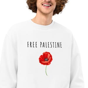 Free Palestine Poppy Oversized heavyweight sweatshirt
