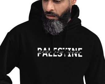 Palestine Arabic Unisex Hoodie, Free Palestine Hoodie, Palestine Sweter, Zaprojektowany w Gazie