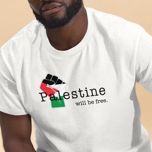 Free Palestine Men&#39;s Classic Tee 8 Colors, Palestine Will Be Free Shirt, Palestine T-Shirt