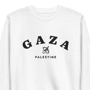 Gaza Palestine Embroidered Crewneck Sweater, 8 Colors, S-3XL, Unisex Premium Sweatshirt, Palestine Sweatshirt, Gaza Sweater