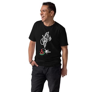 Falasteen Gaza Callipgraphy Unisex Organic Cotton T-shirt, Free Palestine Tee, Palestine Caligraphy Shirt, Palestinian Design, Gaza Shirt