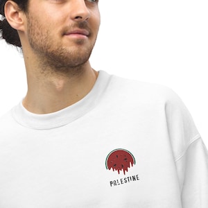Palestine Watermelon Drip Unisex Sweatshirt 8 colors, Free Palestine, Palestine Sweater, Palestinian Sweatshirt, Palestine Crewneck