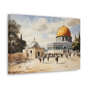 Dome of the Rock Canvas Print - Islamic Wall Art - Arab Wall Art - Middle Eastern Art - Arabian Art - Islamic Art - Gift for Home