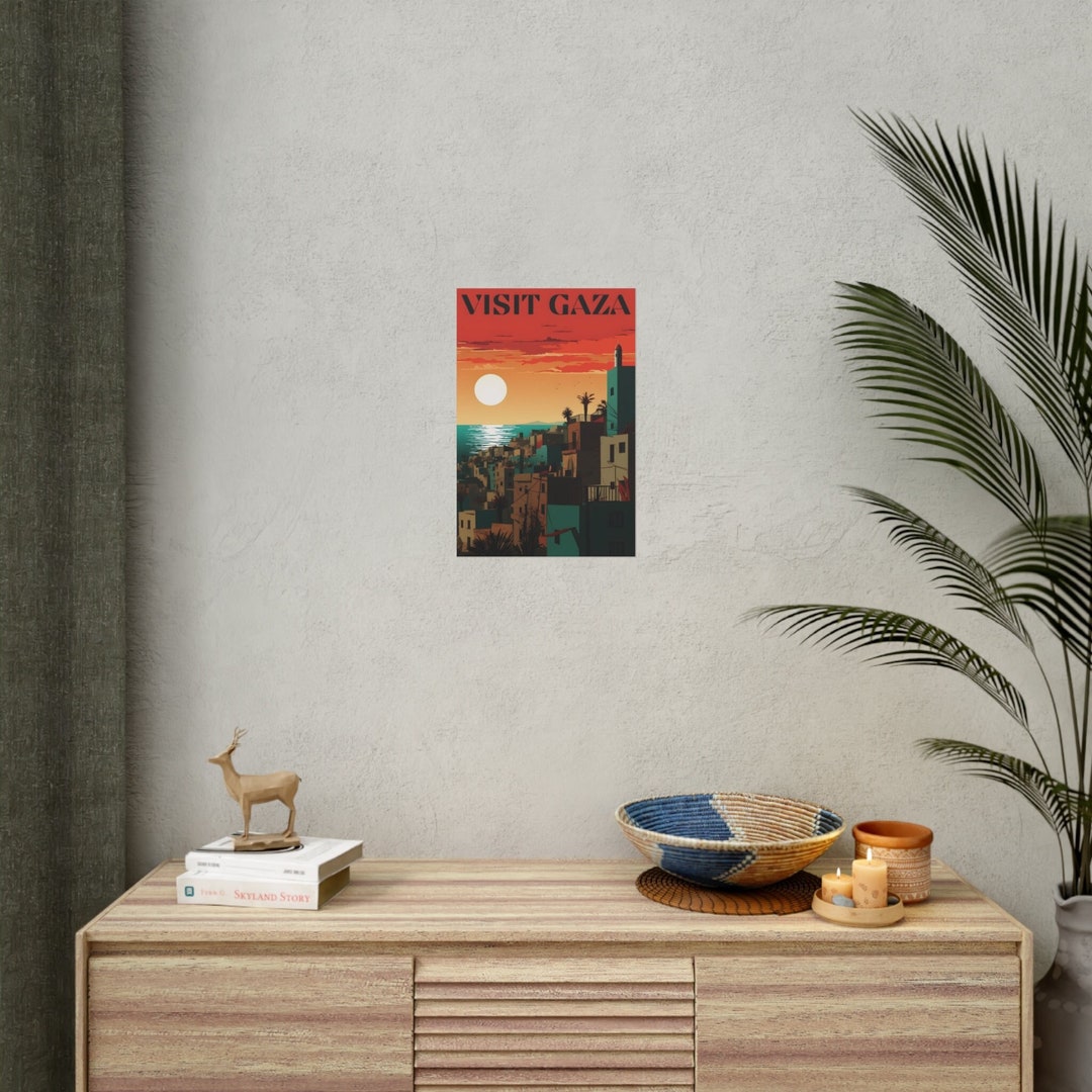 Gaza Print Visit Gaza Poster Print, Arab Art Print, Middle Eastern, Cityscape ...