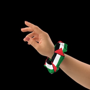 Palestine Flag Recycled Scrunchie, Free Palestine Scrunchie, Palestine Accessories