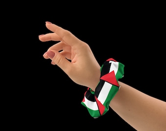Palestine Flag Recycled Scrunchie, Free Palestine Scrunchie, Palestine Accessories