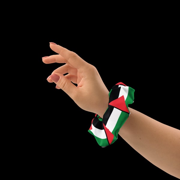 Palestine Flag Recycled Scrunchie, Free Palestine Scrunchie, Palestine Accessories