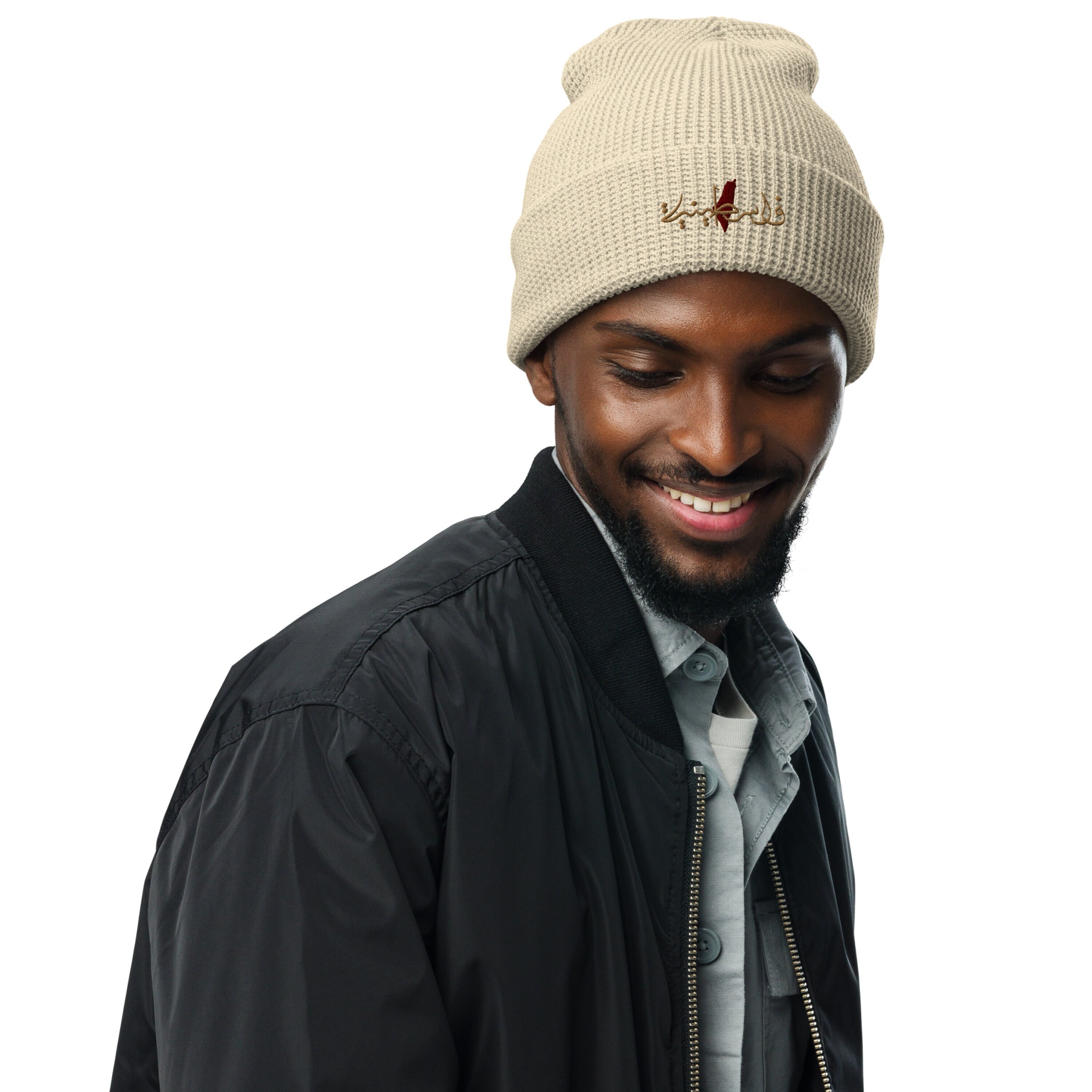 Falasteen Palestine Map Waffle beanie 6 Colors, Palestine Beanie, Palestine Hat, Free Palestine, Palestine Caligraphy