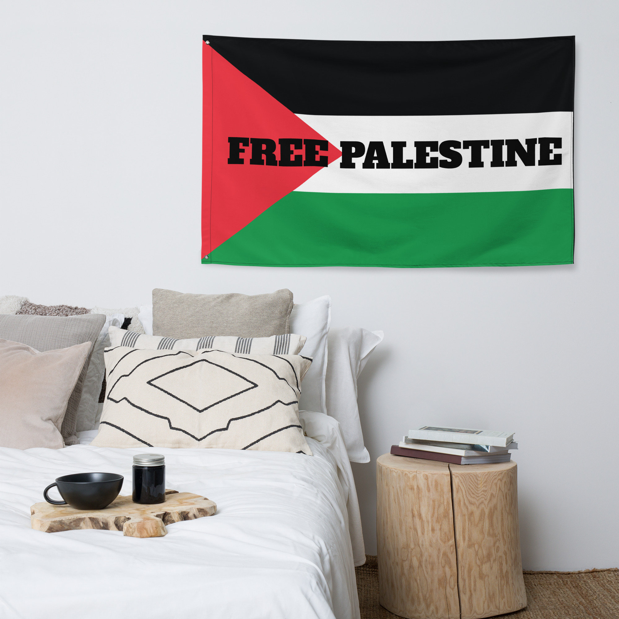 Palästina-Flagge Mit Faust-Motiv – 90x150 Cm, Aus Polyester, Für Garten, Hof & Außendekoration