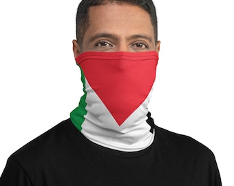 Palestine Flag Neck Gaiter, Free Palestine Neck Gaiter, Palestine Scarf, Palestine Mask, Palestine Face Covering