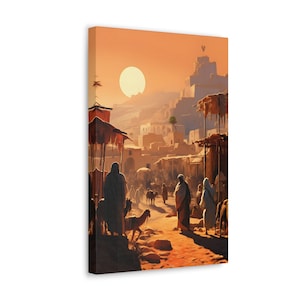 Vintage Bedouin Canvas Print - Arab Art - Middle Eastern Art - Palestine Art - Arabian Wall Art - Canvas Gallery Wraps