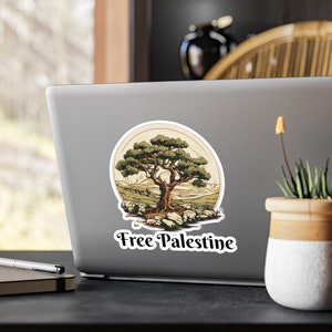 Free Palestine Kiss-Cut Vinyl Decals, Palestine Decals, Vinyl Decal, Olive Tree Decal, Palestine Vinyl Decal, Vinyl Free Palestine Decal