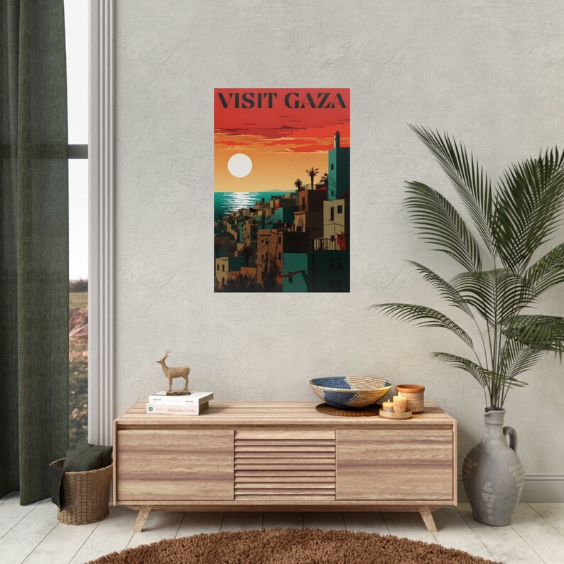 Gaza Print Visit Gaza Poster Print, Arab Art Print, Middle Eastern, Cityscape ...