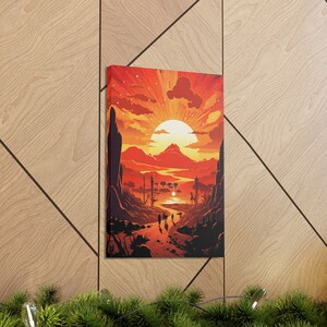 Desert Sunset Canvas Print - Sunset Wall Art - Arab Wall Art - Middle Eastern Art - Desert Wall Art - Arabian Art - Canvas Gallery Wraps