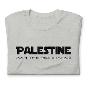 Palestina Únete a la Resistencia SW Font Camiseta unisex, Camiseta Palestina Libre, Camisa Gaza