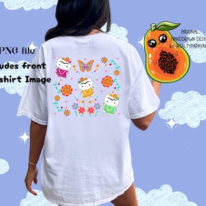 Folklorico kawaii kitty, png, Becherverpackung, png, Tasse, Sublimationsdatei, Tasse, Handgezeichnet