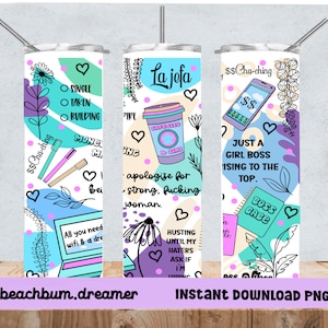 La jefa, boss girl, boss babe, boss lady quotes, entrepreneur PNG, sublimation file, tumbler wrap, transfer file, 20 oz skinny tumbler wrap