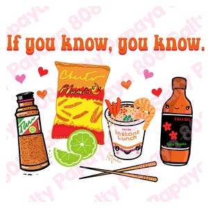 Maruchan, spicy chips, Mexican chips ,salsa, lime, Mexican snacks, tshirt, tote, PNG digital downloadable file