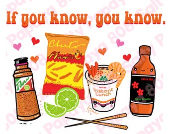 Maruchan, würzige Chips, mexikanische Chips, Salsa, Limette, mexikanische Snacks, T-Shirt, Tasche, PNG digital herunterladbare Datei