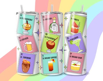 Loteria, cerveja, tequila, adesivo para copo PNG, bebidas mexicanas, arquivo para sublimação, para download, Michelada, Paloma, tequila, cerveja PNG