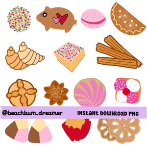 Mexican bread png, pan dulce, Mexican pan, sweet bread, panaderia, PNG digital file, cute Mexican illustration
