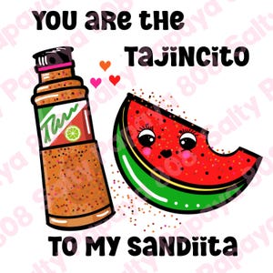 Sandia, piquante, PNG, cartes de Saint-Valentin drôles, t-shirt espagnol, fichier de sublimation, fichier numérique, mignon espagnol, pastèque kawaii,