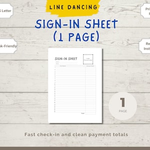 Attendance & Payment Log • Sign-In Sheet Template • Fillable + Printable (A4 and US Letter)