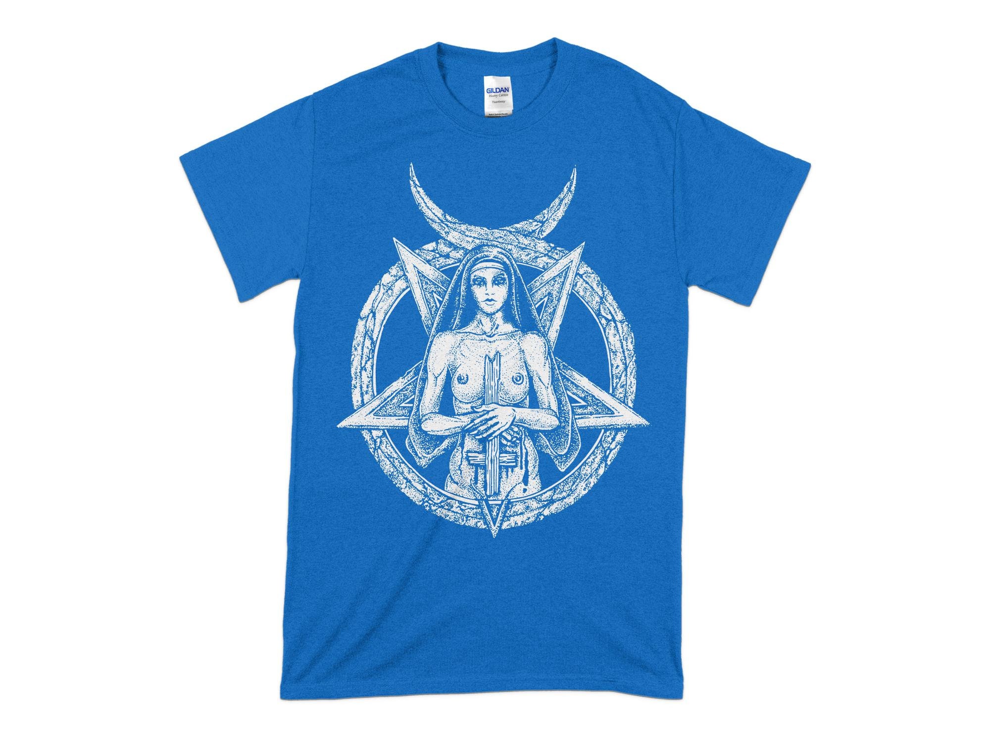 Urban Backwoods T-Shirt Donna 'Satanic Cross' - Cotone Pettinato, Vestibilità Regular, Taglie Forti (XS-XXXXXL)