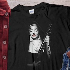Camiseta unisex Urban Thug Nun Holy Unholy Nun Shirt