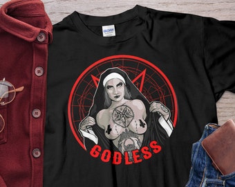 Sexy non goddeloze tattoo tshirt Unholy non shirt Unisex T-shirt