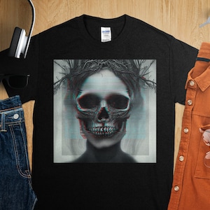 Goth Aesthetic Grunge Occult Emo Satanic Vaporvave Unisex T-shirt occult skull, Pagan skull t shirt, Gothic Skull Shirt, Skull Illustration
