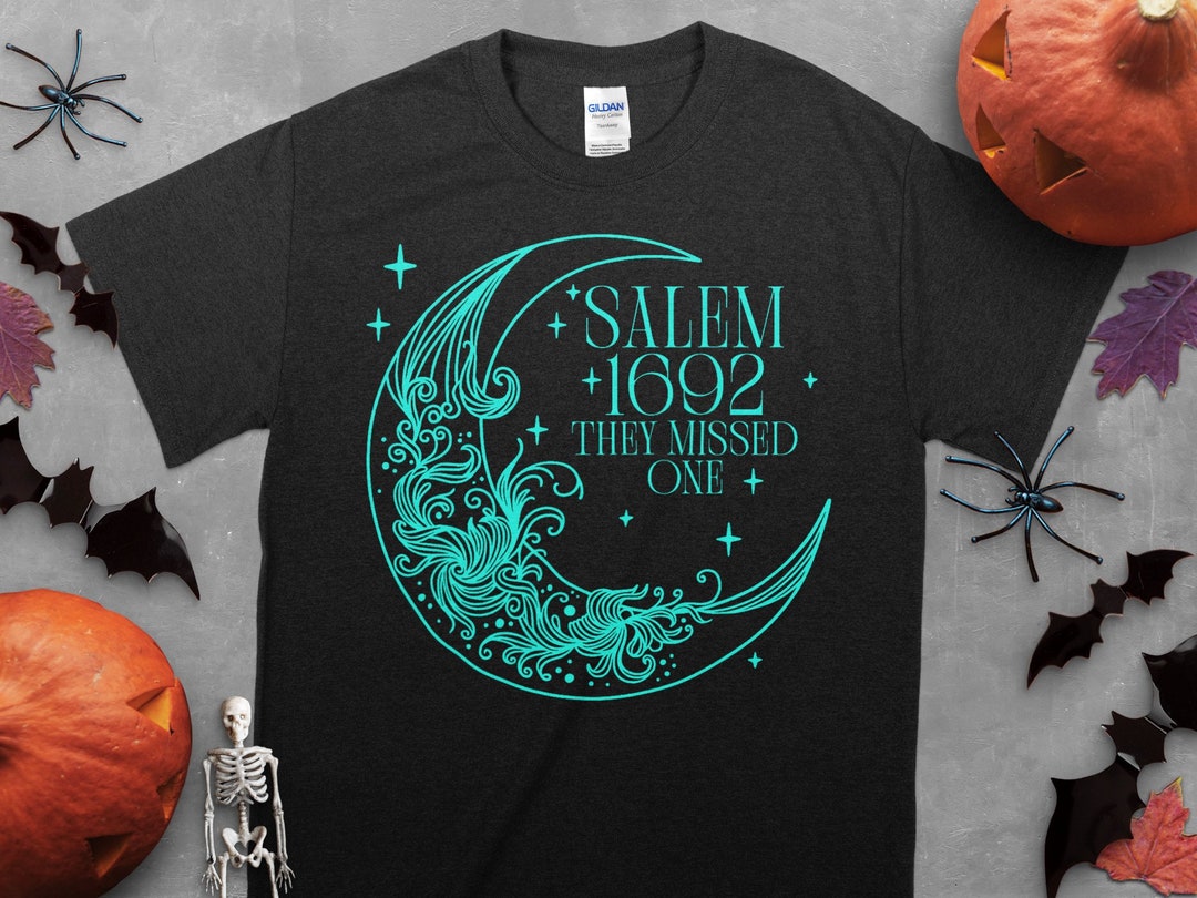 Womens 1692 They Missed One Salem Witch Printed T Shirt
