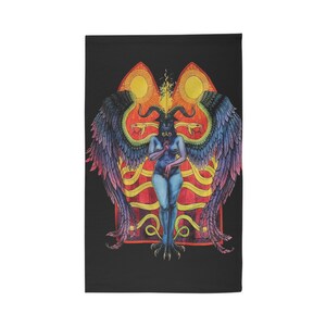 Wing Satan Graphics Art Girl Dobby Rug