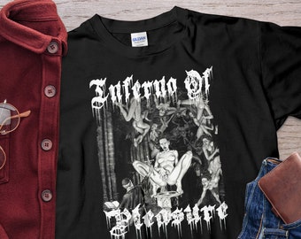 Inferno van plezier satanische meisje demon TShirt Unholy Nun Shirt Unisex T-shirt