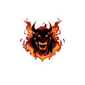 Laughing Satan Devil Baphomet Sticker, Mephisto Luficer Death Metal Sticker