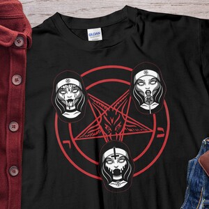 Satanic Nun Star Roll Unholy Nun Shirt Unisex T-Shirt