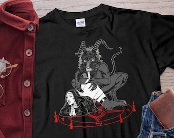 Satan Is My Daddy Unisex t-shirt, gifts for friends with sexy nuns and satanic, Unholy Nun, Sexy Girl tee, horror shirts, halloween clothing