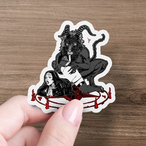 Satan Is My Daddy Sticker, gifts for friend, Nun And Satanic Decal, Unholy Nun Sticker, Sexy Girl Sticker, Horror Sticker, Halloween Sticker