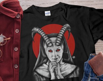 Nun Dark art for our inner demons Unholy Nun Shirt Unisex T-Shirt