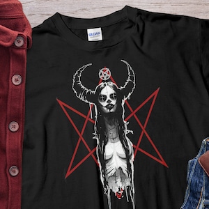 Satan Horror Witch Unholy Nun Shirt Unisex T-Shirt