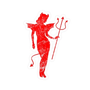 Satan Devil Sticker, Devil Women Sticker, Devil Ladies Sticker, Satanic Sticker