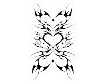 Cool Demon Heart Sticker, Sigil Cybersigilism For Cyber Tattoo Artist Sticker