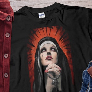 Nun Pray Art Unholy Nun Shirt Unisex T-Shirt