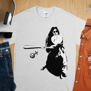 On a home nun Cool Nun Unisex T-Shirt, Funny Nun Shirt, Funny Baseball Shirt, Nun Home Run Shirt, Tee Gift For Nun, Gift For Baseball Lover