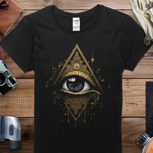 Third Eyeball Goth Eye Spiritual Enlightenment Witchcraft T-Shirt, Mystic Goth Art Tee, Egyptian Eye Graphic Tee, Ancient Eye Gift
