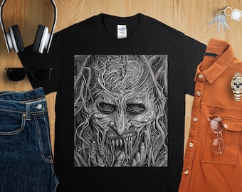 Goth Aesthetic Grunge Occult Emo Satanic Old Evil Dark Art Unisex T-shirt Retro Vintage, Vintage Art Top, Gothic Shirt, Halloween Witch
