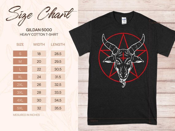 Hail Satan Baphomet In Occult Inverted Pentagram Vintage T-shirt, Hail - Foto 8