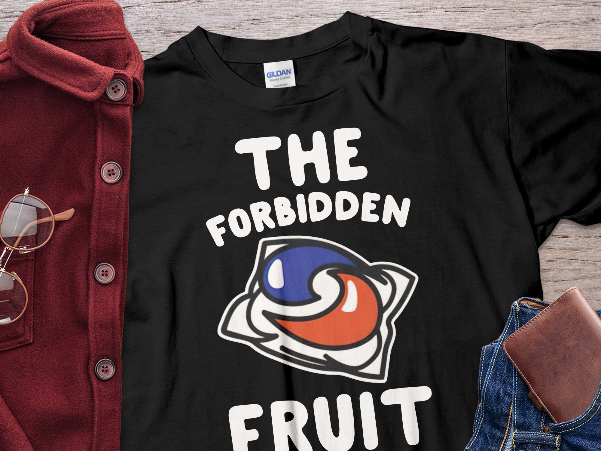 The Forbidden Fruit White Design Forbidden Fruit Unisex T-shirt - Etsy