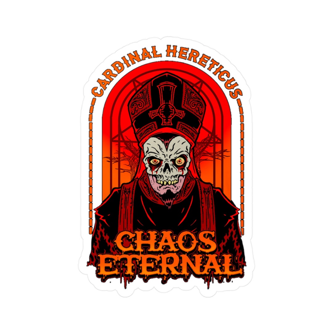 Choas Eternal Sticker - Heretic Cardinal Sticker - Evil Priest Demon ...