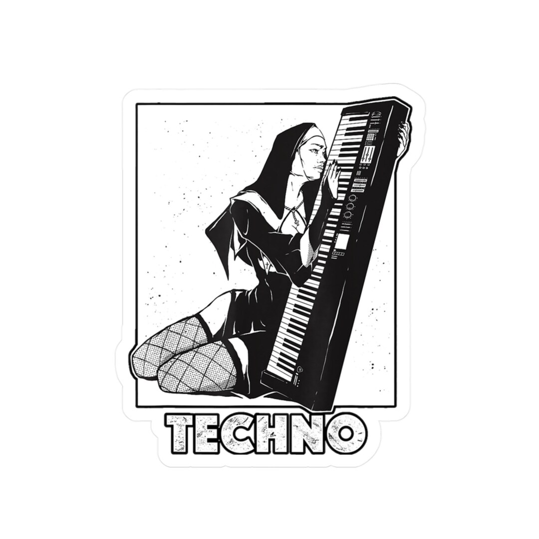 Techno Nun House DJ Breakcore Cybergrind Vinyl Sticker - Etsy